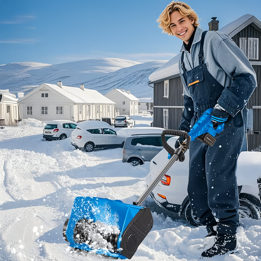 Výkonná akumulátorová sněhová fréza